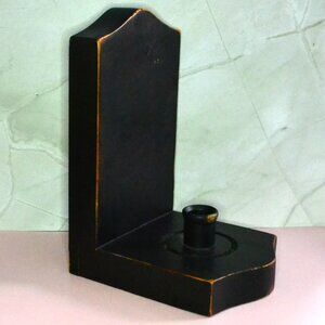 Wood Candleholder For Shelf Or Wall Home Decor Bookend Lighting Made Vermont